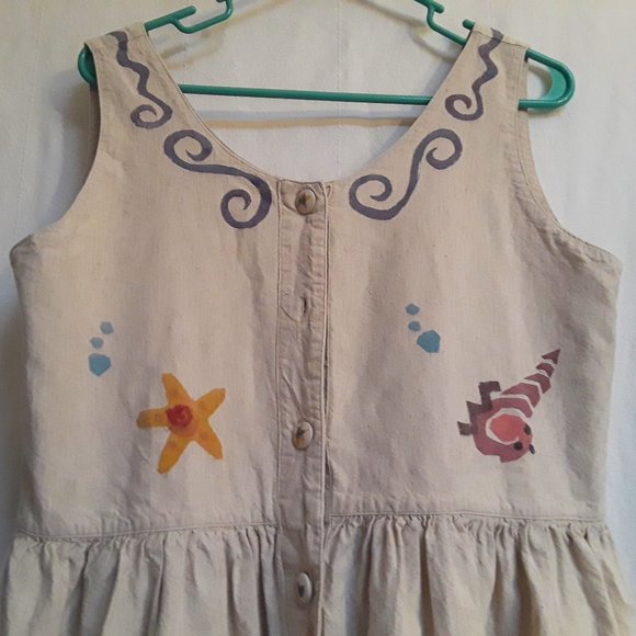 Hand printed baby doll style tunic & pants (T-198) - Picture 4 of 5